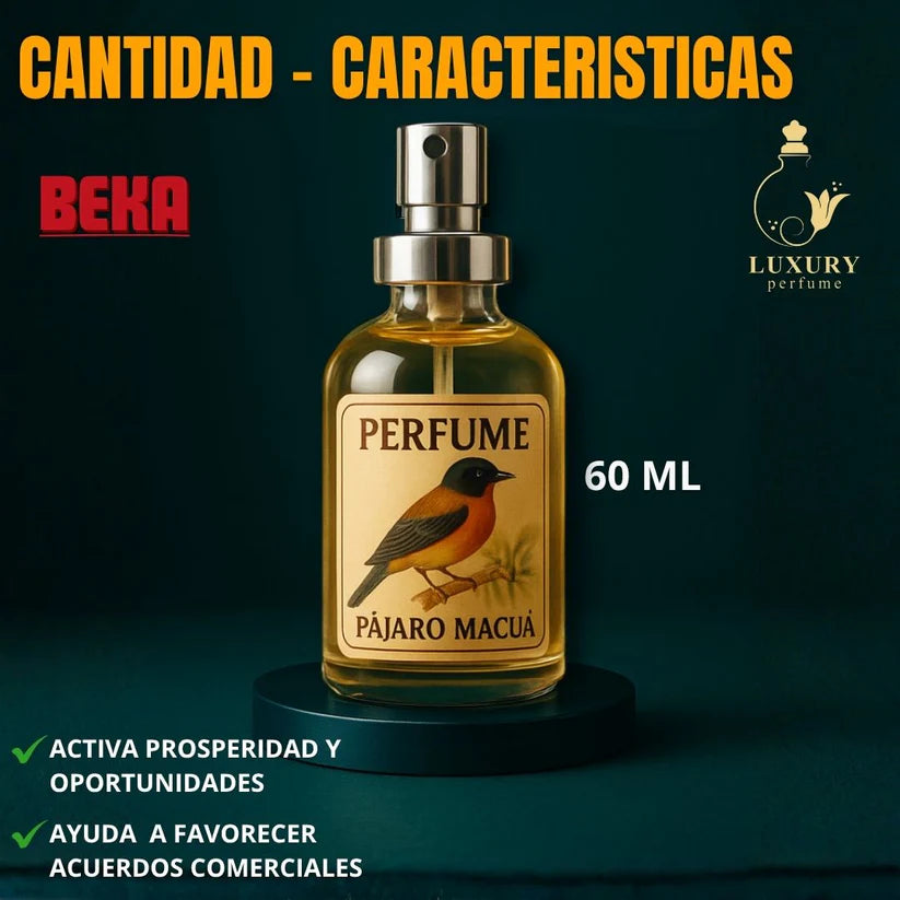 Perfume Pájaro Macua – La Esencia Que Activa Tu Poder y Transforma Tu Energía