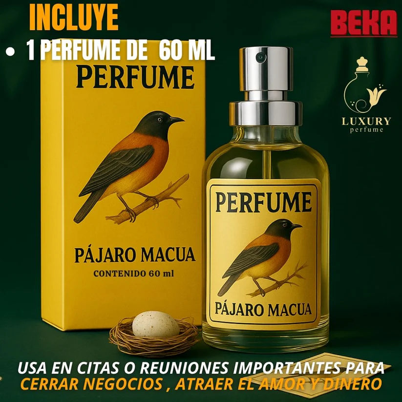 Perfume Pájaro Macua – La Esencia Que Activa Tu Poder y Transforma Tu Energía
