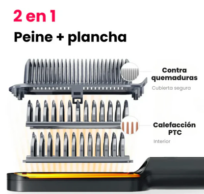 Cepillo Alisador 2 en 1 | Resultados Hermosos En Cualquier Lugar